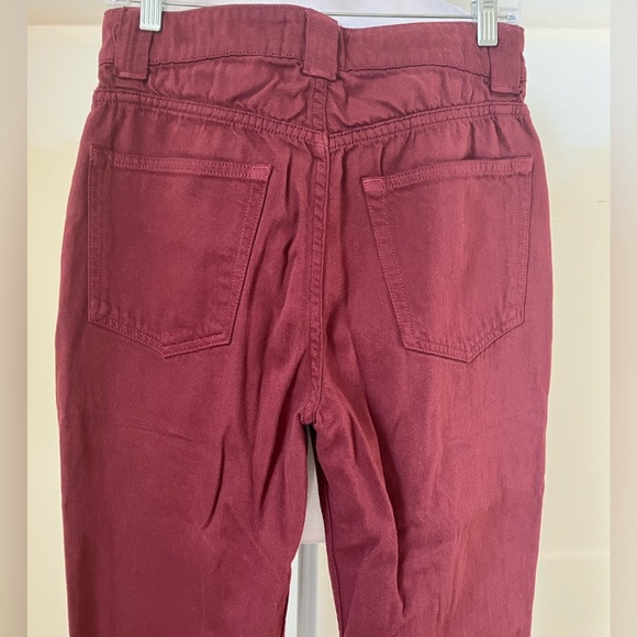 Reformation Kiley Cargo Pant Utility Carpenter Straight Leg Merlot Jeans size 29 - Picture 7 of 8